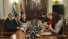 26 October 2021 National Assembly Speaker Ivica Dacic in meeting with OSCE Secretary General Helga Schmid